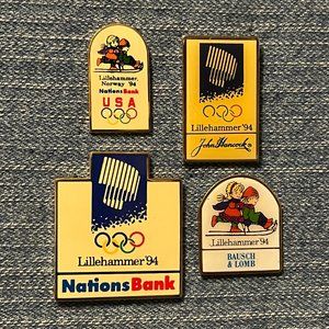 Set of  Lillehammer Olympic Pins ~ 1994 Winter Games